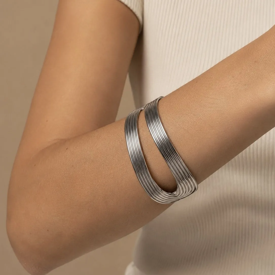 Wickel-Armreif Silber
