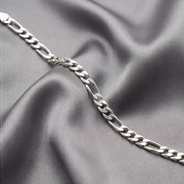 Figaro-Armband, Silber