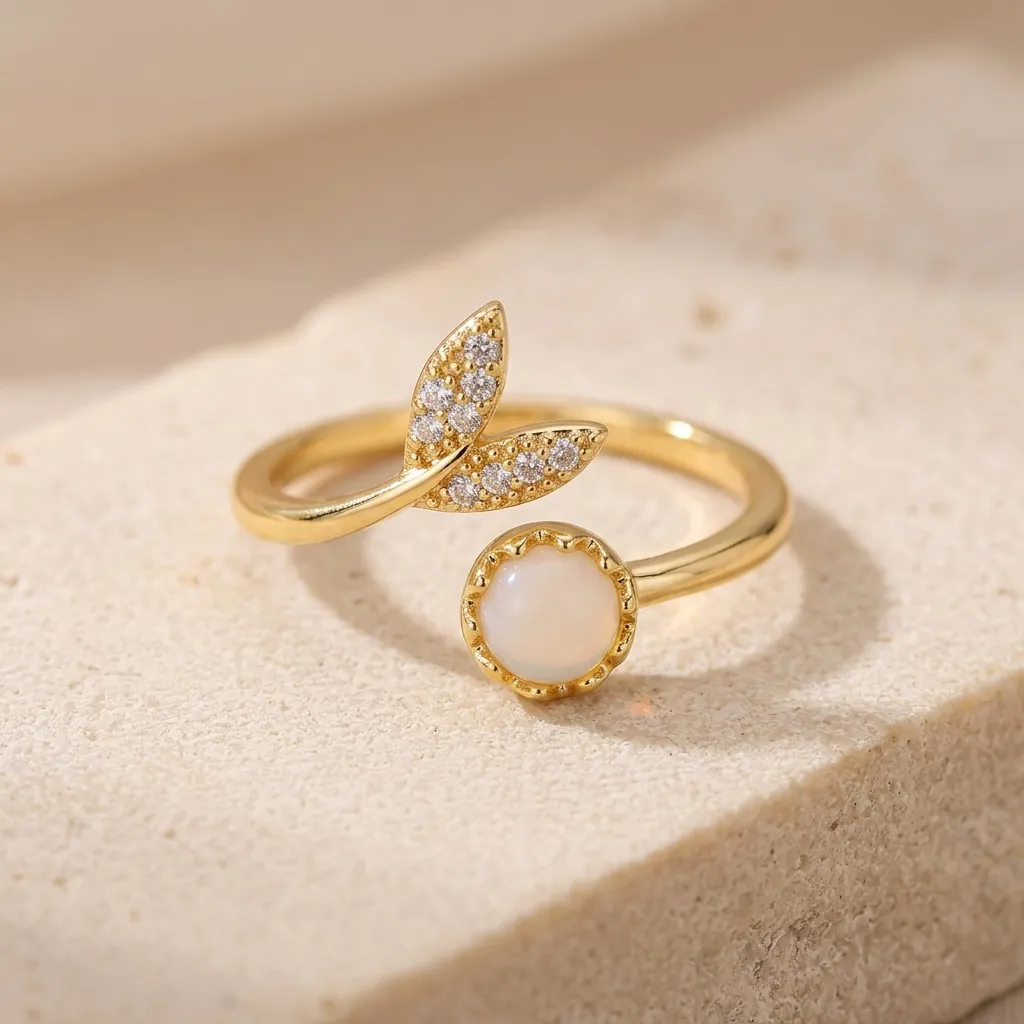 Opal-Blatt-Ring – Ansicht 2