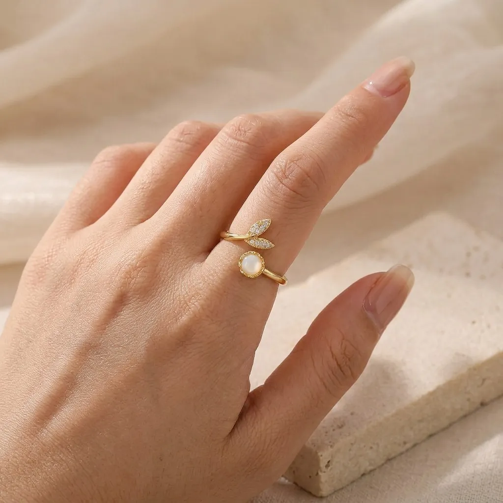 Opal-Blatt-Ring – Ansicht 3