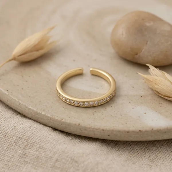Zirkonia-Reihen Ring