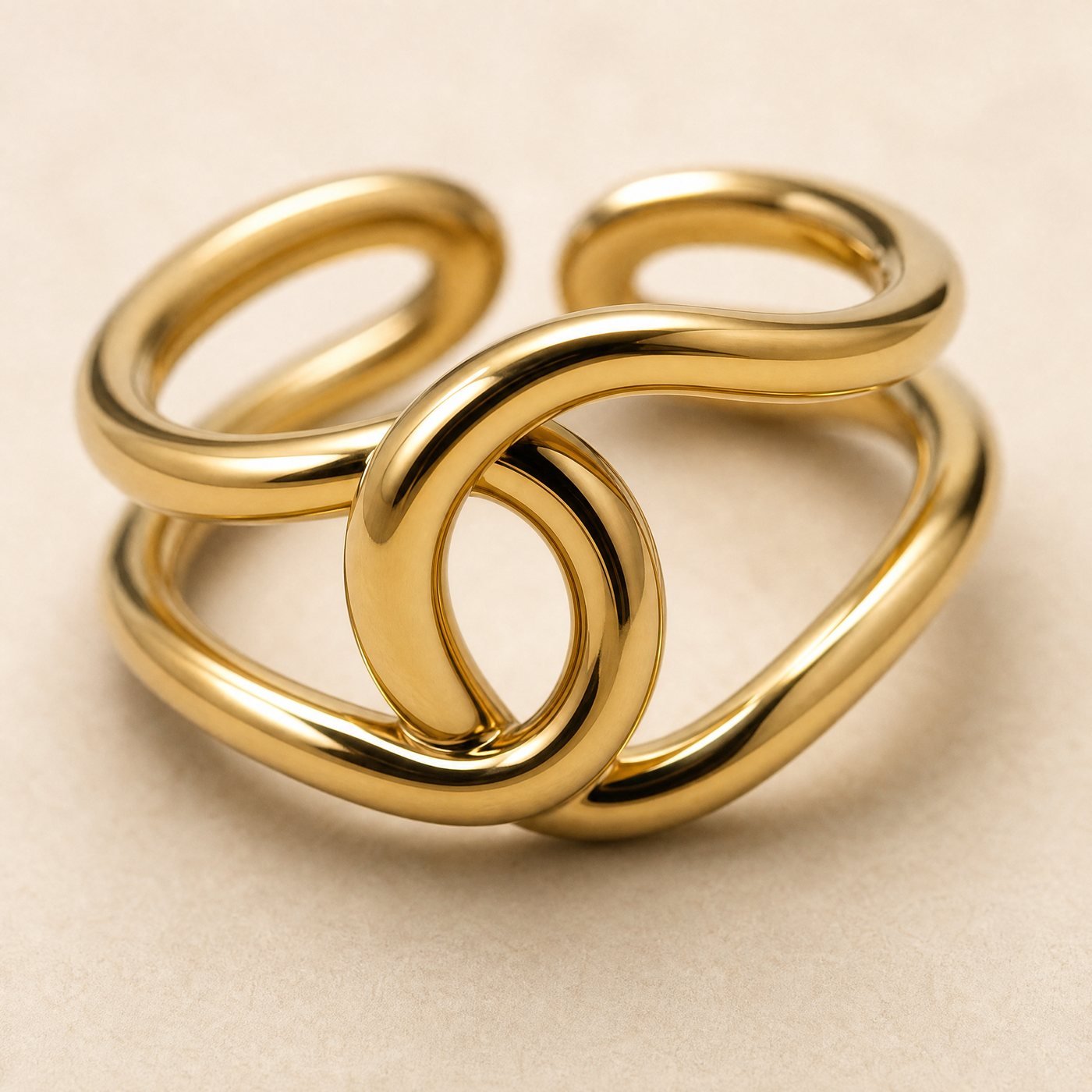 Verschlungener Ring in 18k Gold